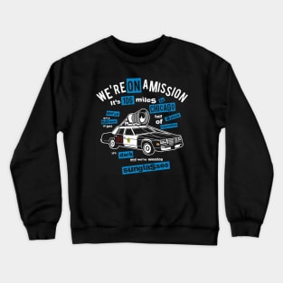 Blues Brothers On A Mission, Bluesmobile, Inspired By The 1980 Movie Crewneck Sweatshirt